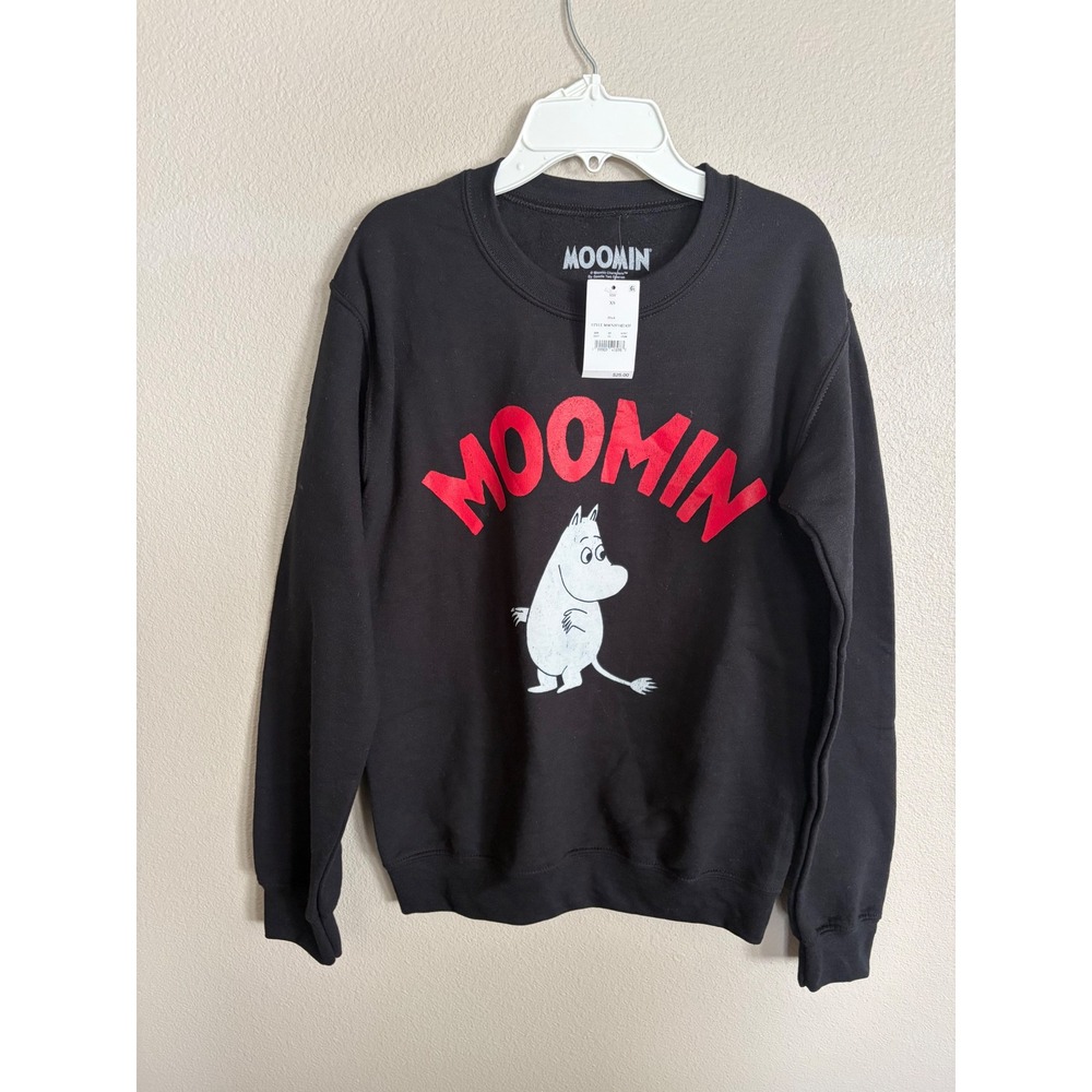 Moomin Goodie Two Sleeves Black Graphic Sweatshirt MMN0034J2420 XS